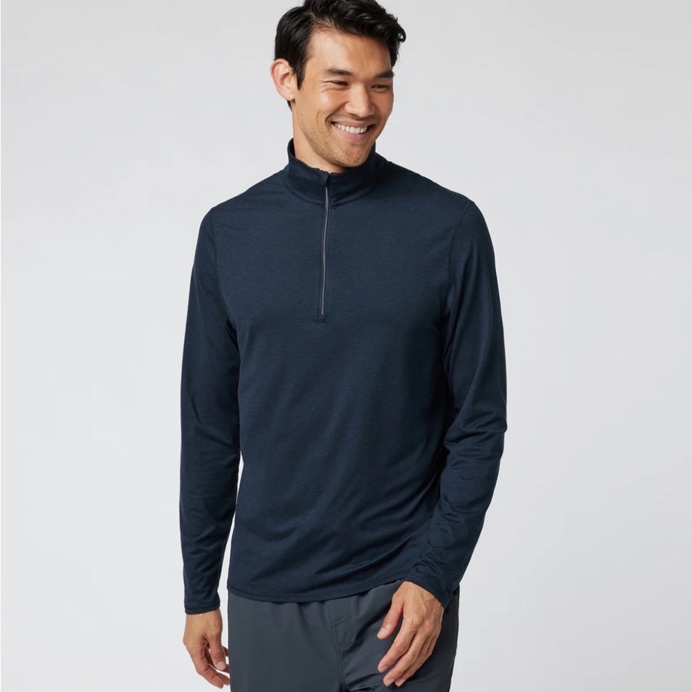 Vuori Men's Long Sleeve Quarter-Zip Pullover - Navy